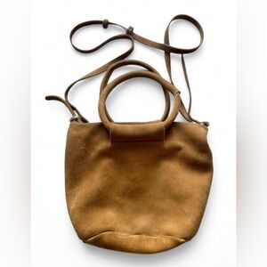 Monserat De Lucca Pecan Suede Crossbody Bag Size Small
